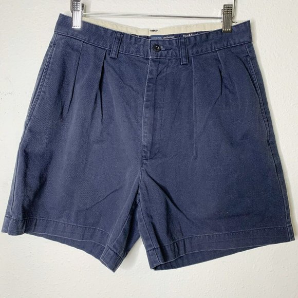 Polo Ralph Lauren Andrew Shorts Men’s Pleated Front Navy sz 30
